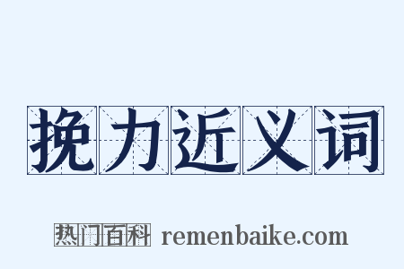 挽力近义词是什么意思的图片